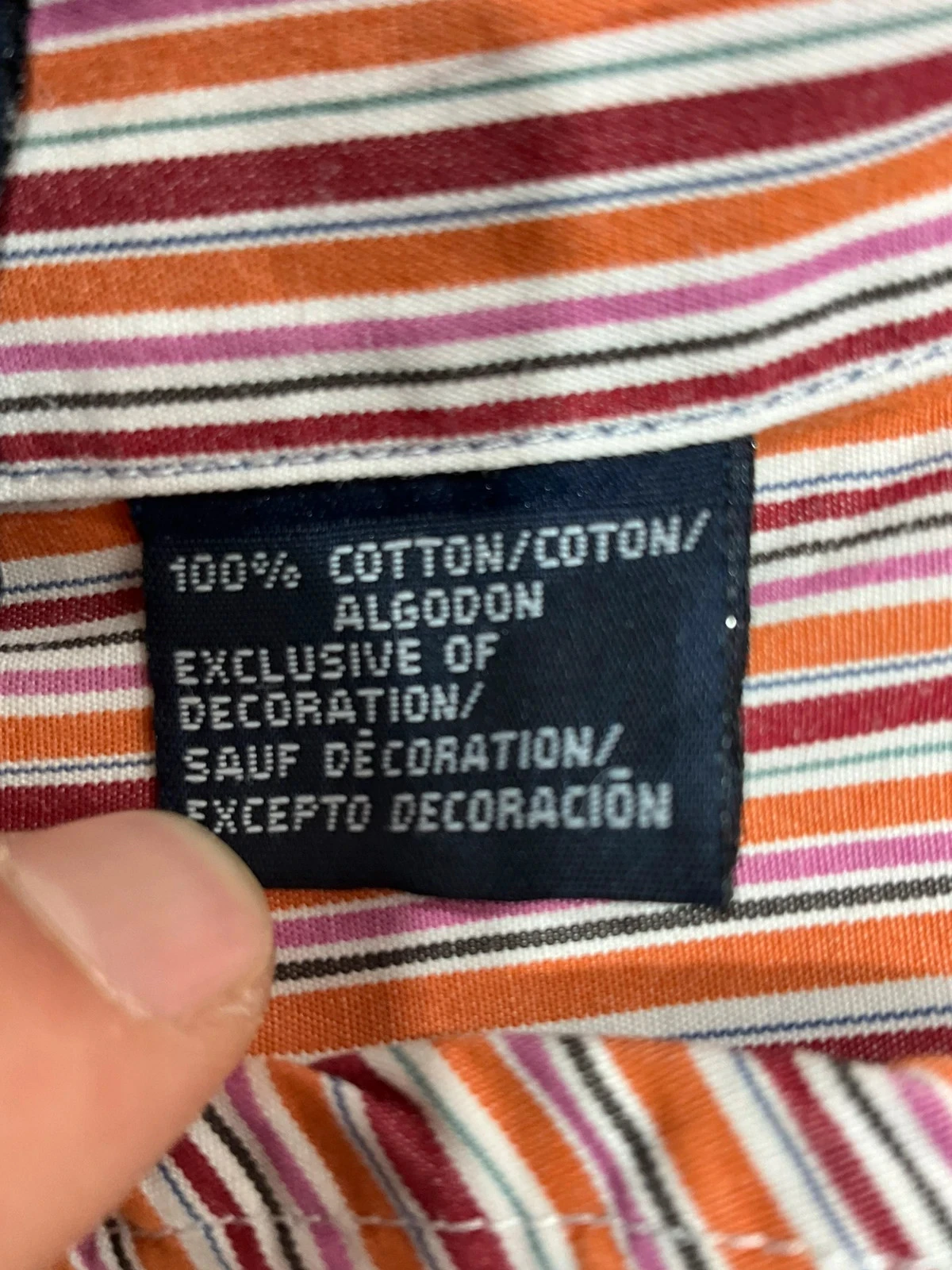 Chemise Tommy Hilfiger Manches Longues L Vintage 100% Coton Rayée Multicolore – photo 11